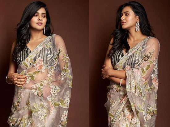 Sizzling Stills Of Hebah Patel In Saree